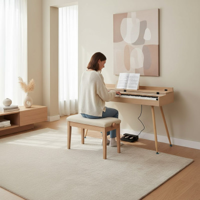 Spilgts digitaal piano in beige voor thuis