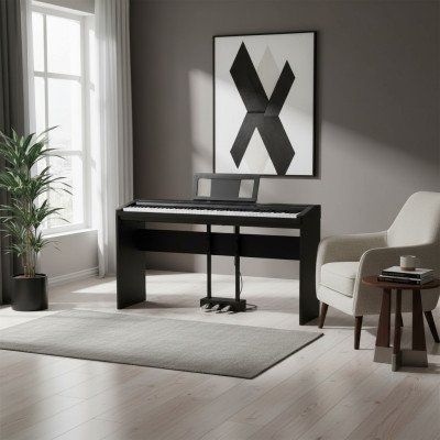 Zwarte digitale piano