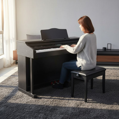 Digitale piano met glanzend oppervlak