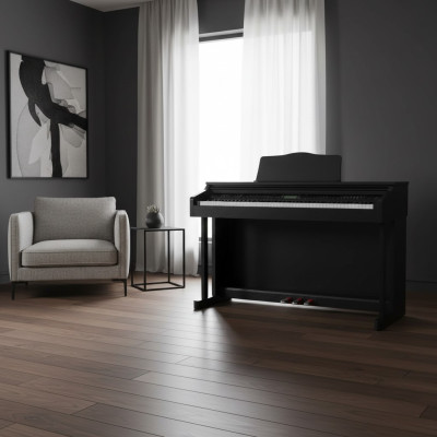 Digitale piano met glanzend oppervlak