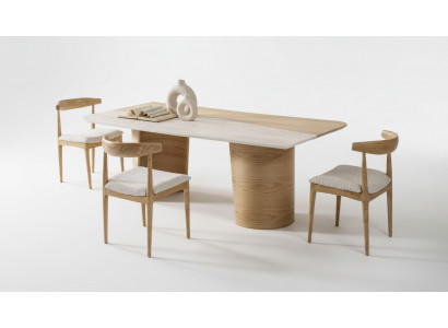 Brauner eleganter Holzstuhl für Esszimmer, Wohnzimmer und Büro