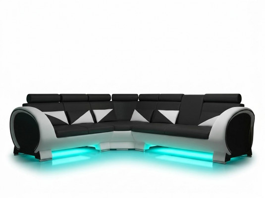 ECKSOFA HOEKCOUCH ONTWERP *KLEURKEUZE* BANK LEDER BANKSTEL LEDEREN BANKSTEL