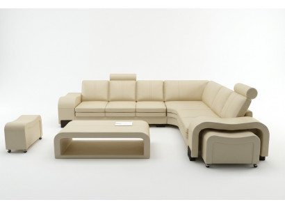 LEDERSOFA XXL WOONLANDSCHAP BANKSTEL LEDEREN HOEKBANK BANKSTEL HOEKSOFA BEKLEDING