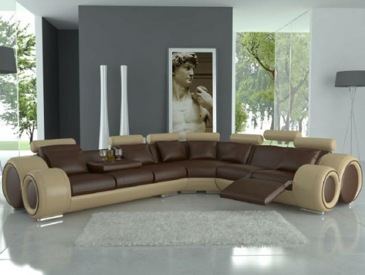 Onze uitstekende grote L-vormige designbank voor stijlvol wonen.