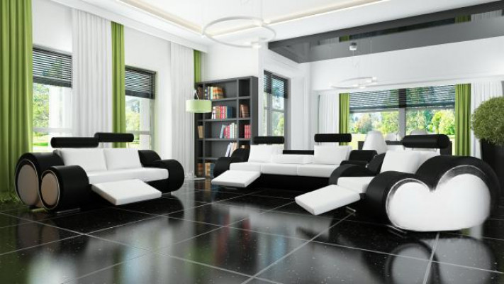 LEDERSOFA 321 BANKSTEL ZITTER RELAX BEKLEDING BANK COUCH BANKSTEL
