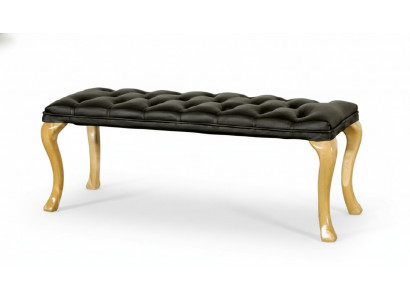 Chaise Longue Chesterfield Ligstoel Zitkruk Leer Textiel 50x50x45 /120x40x45