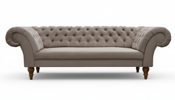CHESTERFIELD SOFA BANKSTEL STOFFE SET TEXTIEL 3-ZITTER NIEUW GEMAAKT IN EU