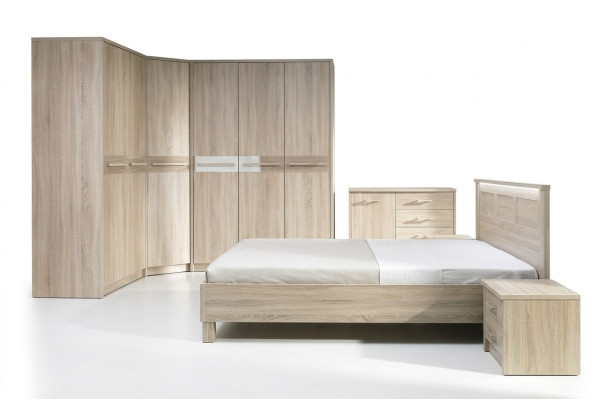 Compleet bed kledingkast slaapkamer set kast bed commode - Cremona 3