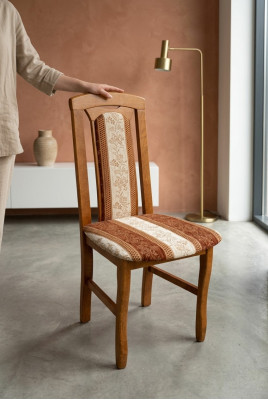 Massief houten stoel Eetkamerstoel Ontwerper Textiel Stoel Stoelen Eetkamerstoelen K34