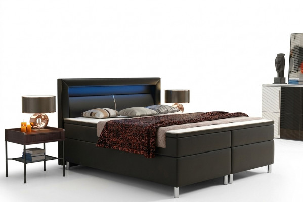 Boxspringbed Box Hotel Bed met Visco & Matras Lederen bed Bedden Tweepersoonsbed