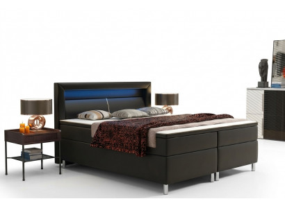 Boxspringbed Box Hotel Bed met Visco & Matras Lederen bed Bedden Tweepersoonsbed
