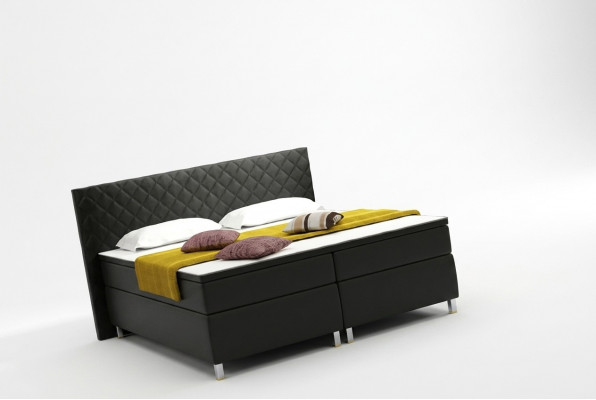 Boxspringbed Box Hotel Bed met Visco & Matras Lederen Bed Bedden Tweepersoonsbed K3