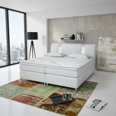 Boxspringbed Box Hotel Bed met Visco & Matras Leren Bed Bedden Tweepersoonsbed