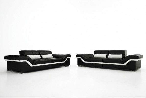 LEDEREN BANK GROTE BANK 3+3 DESIGNBANK BEKLEED LEDEREN SET BANKSTEL NIEUW