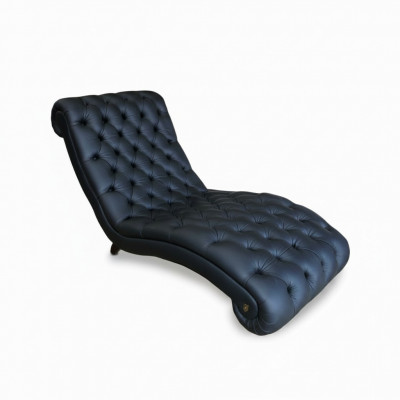 Chesterfield Luik Chaise Longues Bank Sofa Lederen Bank Vintage Kristallen NIEUW