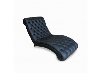 Chesterfield ligstoel chaise longue bank bank leren bank vintage kristal NIEUW