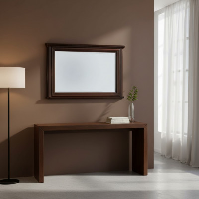 Klassieke designer echte houten lijst XXL spiegel 107x71 spiegel - Model W-L2