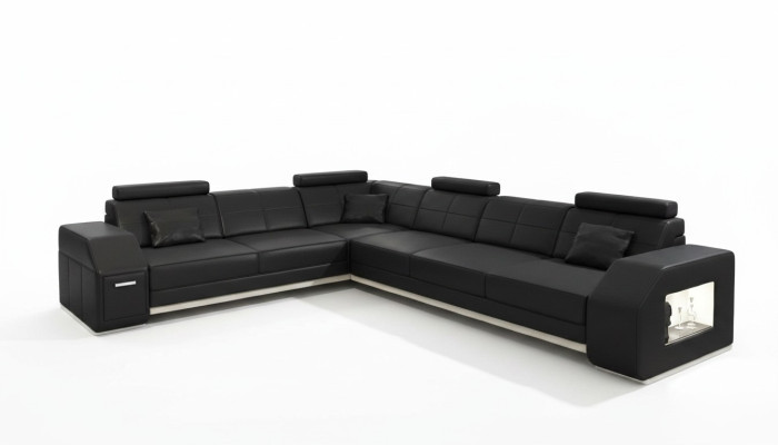 Leren bank Bank Bankstel 3+2+1 zits set Modern design bankstel