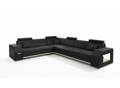 Leren bank Bank Bankstel 3+2+1 zits set Modern design bankstel