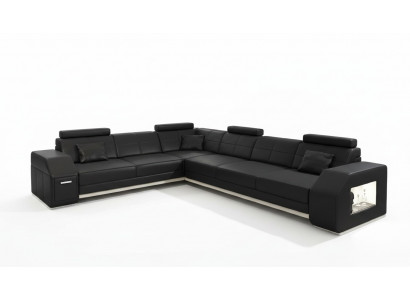 Leren bank Bank Bankstel 3+2+1 zits set Modern design bankstel