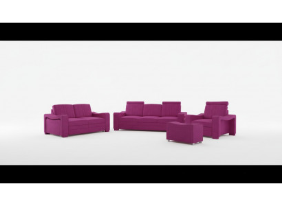Sofa-set Textiel bekledde bank Bankstel Stoffenbank 3+2+1 woonlandschap