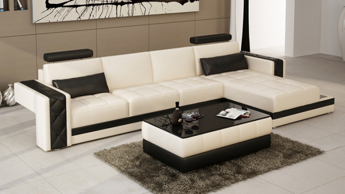 Leren bank Bank Woonlandschap Hoekbank L-vorm Set Design Modern  Leren bank Woonlandschap Hoekbank L-vorm Set Ontwerp Modern