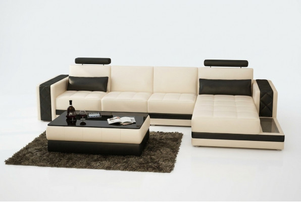 Leren bank Bank Woonlandschap Hoekbank L-vorm Set Design Modern  Leren bank Woonlandschap Hoekbank L-vorm Set Ontwerp Modern