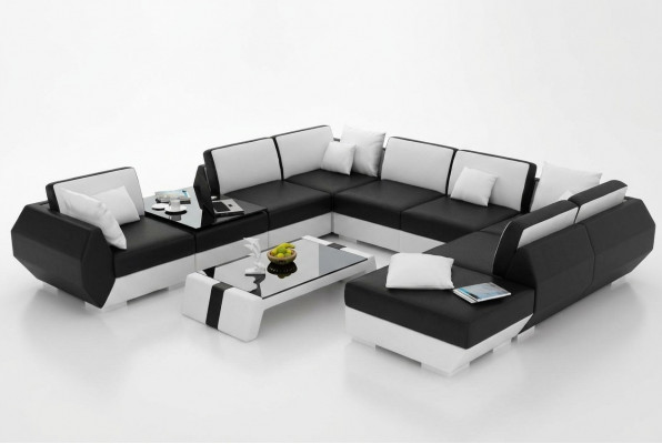 Ledersofa Bank Bankstel Nieuw Hoekbank Hoek Set Ontwerp Modern Sofa R7002