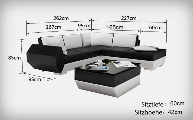 Leren bank Bank Bankstel Nieuw Hoekbank Hoek Lounge Decor Modern Design
