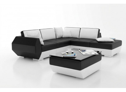 Leren bank Bank Bankstel Nieuw Hoekbank Hoek Lounge Decor Modern Design