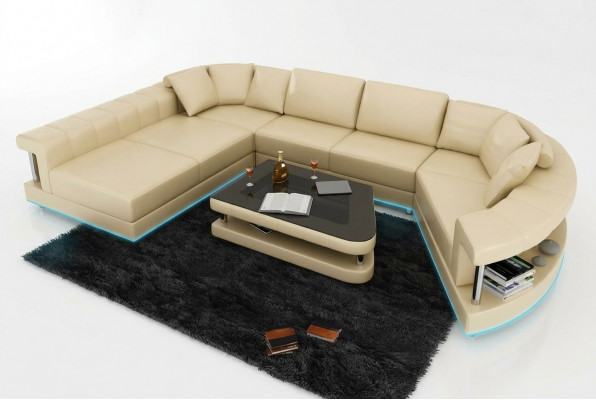 Bank Leren bank Bank Woongebied hoekbank Hoekmeubel Ontwerp Modern