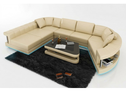 Bank Leren bank Bank Woongebied hoekbank Hoekmeubel Ontwerp Modern