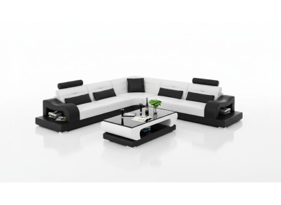 Leren bank bank woonlandschap decor hoek hoekbank modern meubilair ontwerp