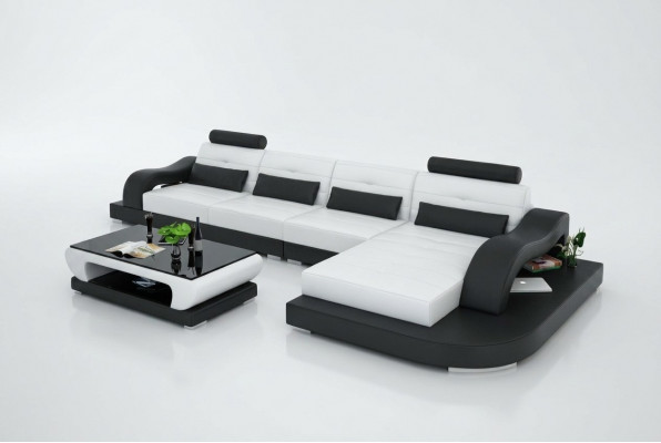 Bank Leren bank Bank Woonlandschap Hoekbank Hoekstel Modern Ontwerp