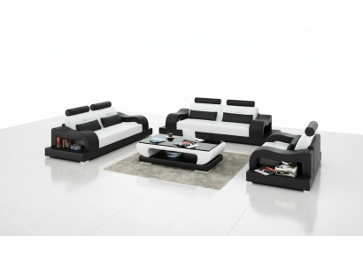 Leren bank Bank Bankstel Woonlandschap 3+2+1 zitsbank Stel Modern Ontwerp G8005D