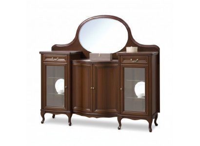 Klassieke antieke houten staande spiegel Standaard Spiegel Model W-NL-Kr Opzetspiegel