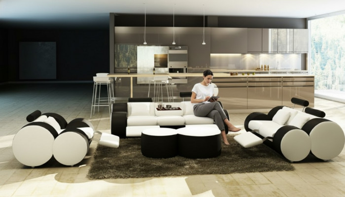LEDER SOFA 3/2/1 ZITS RELAXBANK BANKSTEL BANKSTEL BEKLEDINGSSERIE