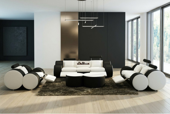 LEDER SOFA 3/2/1 ZITS RELAXBANK BANKSTEL BANKSTEL BEKLEDINGSSERIE