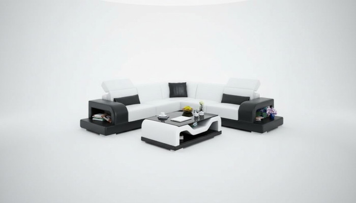 Leren bank Bank Woonlandschap Hoekbank L-Vorm Set Design Decor Modern  Leren bank Bank Woonlandschap Hoekbank L-Vorm Set Design Decor Modern