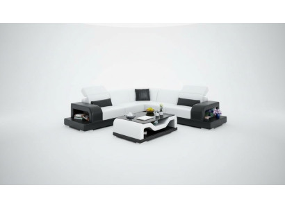 Leren bank Bank Woonlandschap Hoekbank L-Vorm Set Design Decor Modern  Leren bank Bank Woonlandschap Hoekbank L-Vorm Set Design Decor Modern