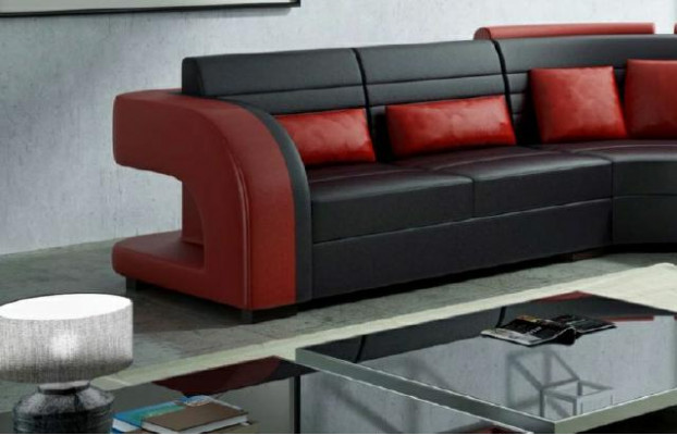 LEREN BANKSTEL Design woONLANDSCHAP BANKSTEL SET ZITGROEP HOEKCOUCH SOFA Bergamo