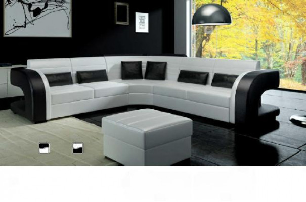 LEREN BANKSTEL Design woONLANDSCHAP BANKSTEL SET ZITGROEP HOEKCOUCH SOFA Bergamo