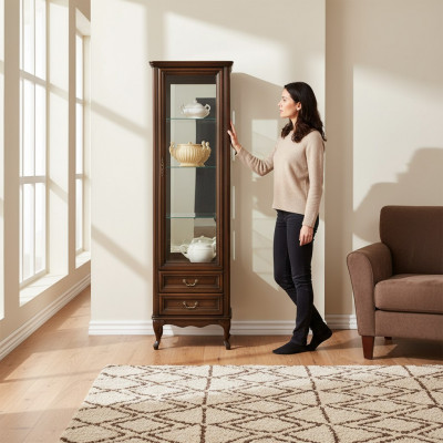 Klassieke vitrinekast Italiaanse meubels vitrinekast vitrines Nieuw W-1/2