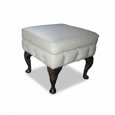 Hocker Chesterfield bijzet hocker ottomaan bank leder stof textiel nieuw zitmeubel
