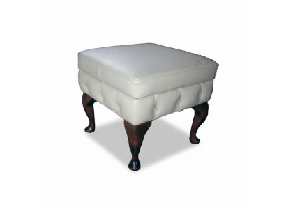 Hocker Chesterfield bijzet hocker ottomaan bank leder stof textiel nieuw zitmeubel