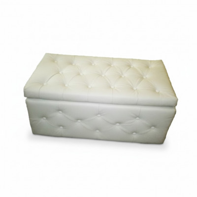 Hocker Chesterfield Bijzetkruk Ottomaan Bank Leder Stof Textiel CHESTER17