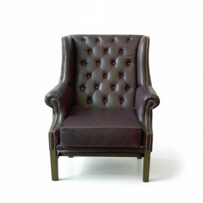 Chesterfield oorfauteuil fauteuil bank relax bekleding designer banken nieuw KINGS3