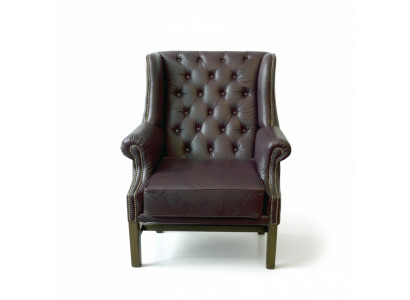 Chesterfield oorfauteuil fauteuil bank relax bekleding designer banken nieuw KINGS3