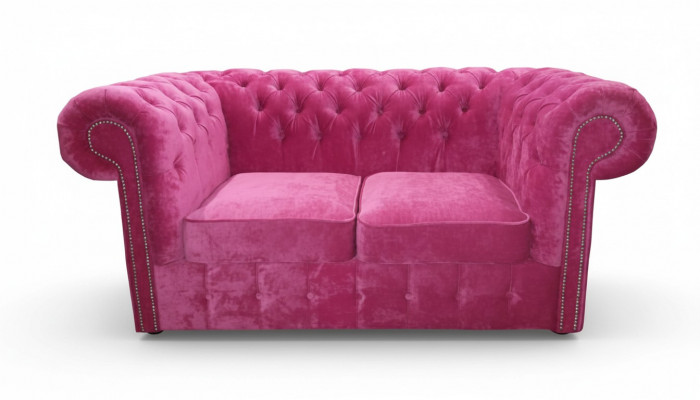 Chesterfield textiel fluweel stof bank couch bekleding 2-zits klassieke banken nieuw!