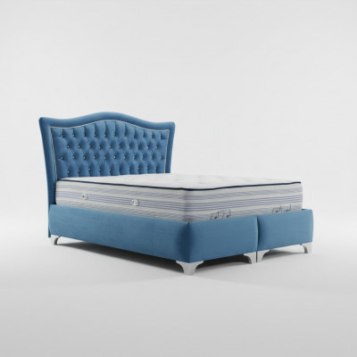 Chesterfield bed gestoffeerd bed tweepersoonsbed bedden groot XXL ontwerper luxe bed nieuw